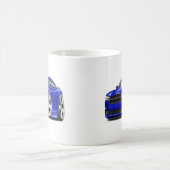 ごまかしの充電器RTの青車 コーヒーマグカップ (中央)