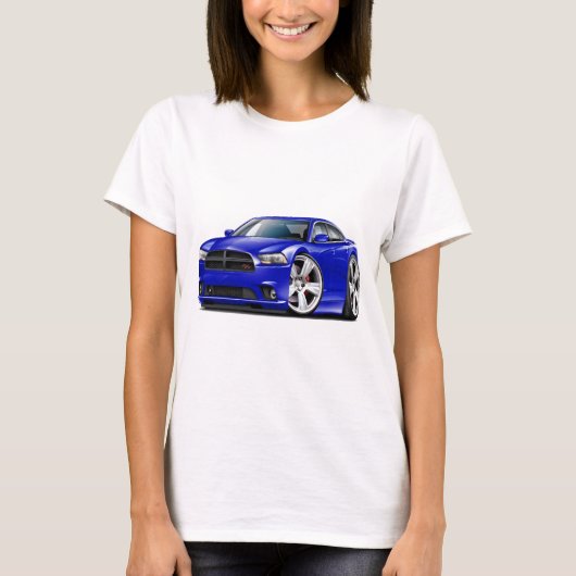 ごまかしの充電器RTの青車 Tシャツ (正面)