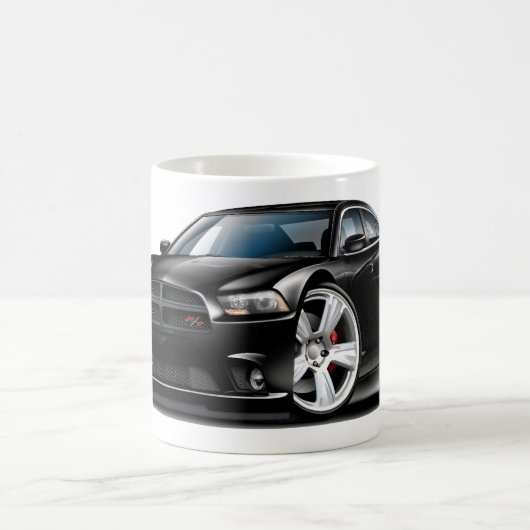ごまかしの充電器RTの黒い車 コーヒーマグカップ (中央)