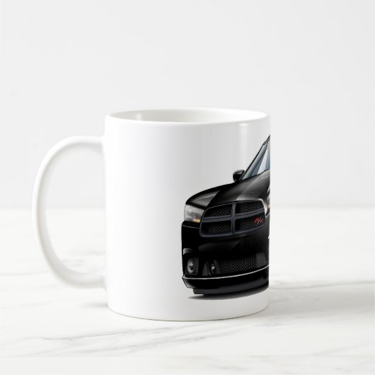 ごまかしの充電器RTの黒い車 コーヒーマグカップ (左)