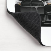 ごまかしの充電器SRT8の黒い車 マウスパッド (コーナー)