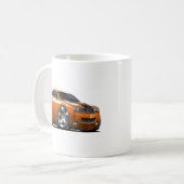 ごまかしの挑戦者のオレンジ車 コーヒーマグカップ (正面左)