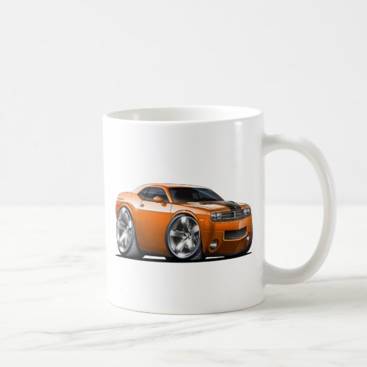 ごまかしの挑戦者のオレンジ車 コーヒーマグカップ (右)