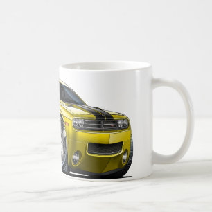 ごまかしの挑戦者の黄色車 コーヒーマグカップ