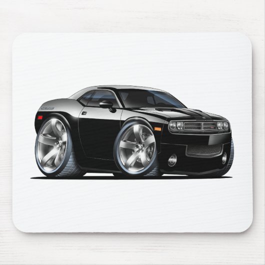 ごまかしの挑戦者の黒車 マウスパッド (正面)