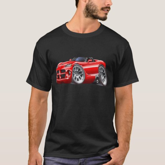 ごまかしの毒蛇のロードスターの赤車 Tシャツ (正面)