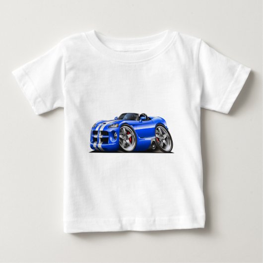 ごまかしの毒蛇のロードスターの青白の車 ベビーTシャツ (正面)