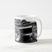 ごまかしの毒蛇のロードスターの黒車 コーヒーマグカップ (正面右)
