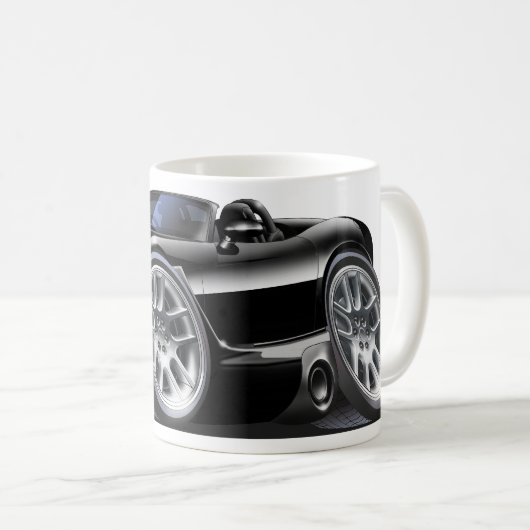ごまかしの毒蛇のロードスターの黒車 コーヒーマグカップ (正面右)