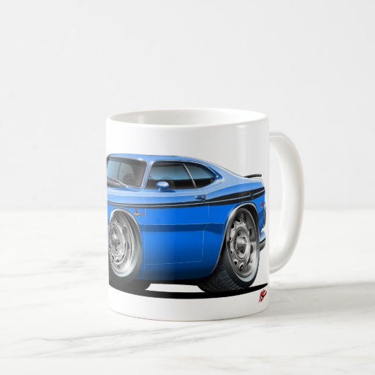 ごまかしの鬼の青車 コーヒーマグカップ (正面右)