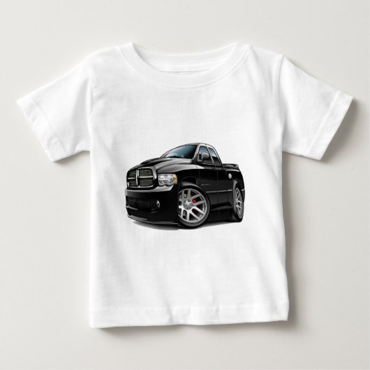 ごまかしSRT10のラムのDualcabの黒 ベビーTシャツ (正面)
