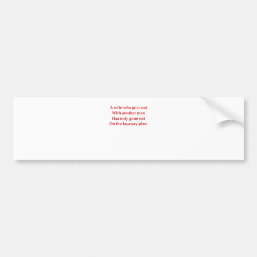 ごまかすこと バンパーステッカー (正面)