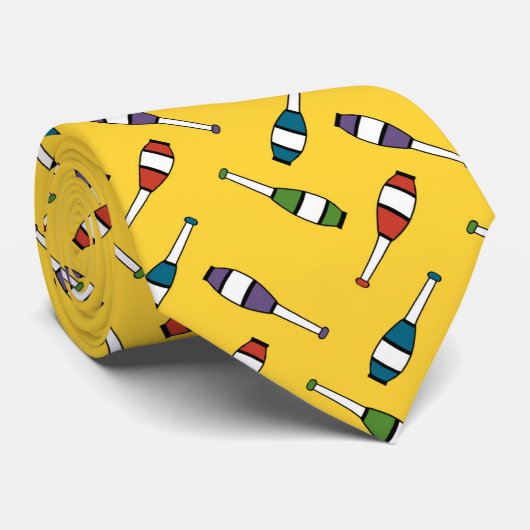 ごまかすクラブトスの黄色 ネクタイ (ロール)
