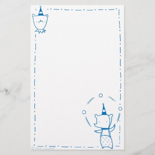 ごまかすサーカスくま 便箋 (正面)