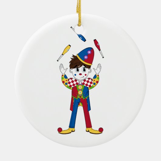 ごまかすサーカスのピエロのオーナメント セラミックオーナメント (裏面)