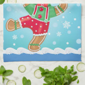 ごまかすジンジャーブレッドマンの台所タオル キッチンタオル (折り畳み)