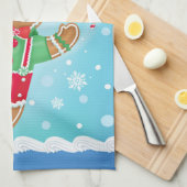 ごまかすジンジャーブレッドマンの台所タオル キッチンタオル (四つ折り)