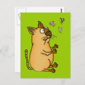 ごまかす猫 ポストカード (正面/裏面)