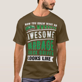 ごみおもしろいトラックのドライバー – ごみトラック Tシャツ
