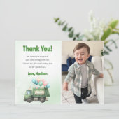 ごみごみトラック誕生日パーティーサンキューカード 招待状 (スタンド正面)