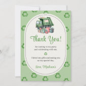 ごみごみトラック誕生日パーティーサンキューカード 招待状 (正面)