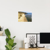 ごみのビーチ – 日没の崖 ポスター (ホームオフィス)