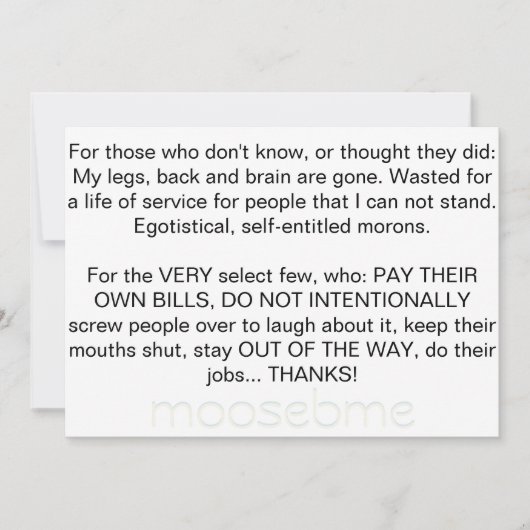 ごみの寿命 サンキューカード (正面)