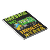 ごみの日はお気に入りのゴミの子供たち幼児 ノートパッド (アングル)