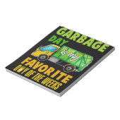 ごみの日はお気に入りのゴミの子供たち幼児 ノートパッド (回転)