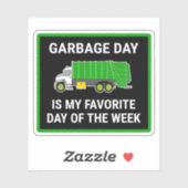 ごみの日はお気に入りの私の曜日だ シール (シート)
