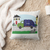 ごみの日は最高の日だ!」 ごみトラック名 クッション (ブランケット)