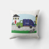 ごみの日は最高の日だ!」 ごみトラック名 クッション (裏面)