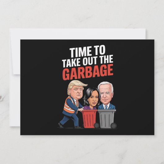 ごみを取り出す時間を切り詰める 招待状 (正面)