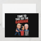 ごみを取り出す時間を切り詰める 招待状 (正面/裏面)