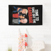 ごみを取り出す時間を切り詰める 横断幕 (インサイチュ)