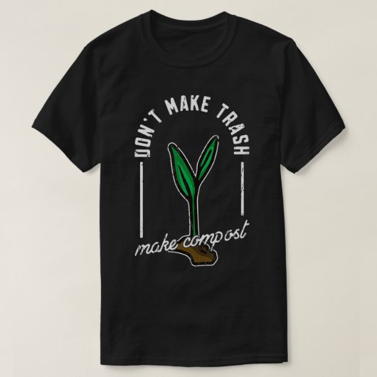 ごみを堆肥にして廃棄物をゼロにする Tシャツ (デザイン正面)