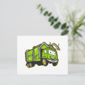 ごみを捨てたトラックの漫画 ポストカード (スタンド正面)