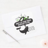 ごみを海に洗い流さないで – ステッカー (封筒)