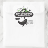 ごみを海に洗い流さないで – ステッカー (バッグ)