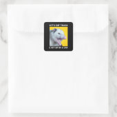 ごみを食べて車の面白い言い回しにヒットしよう スクエアシール (バッグ)