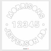 ごみカスタムごみリサイクルのビンのアドレス番号 シール (シート)