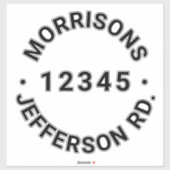 ごみカスタムごみリサイクルのビンのアドレス番号 シール (シート)