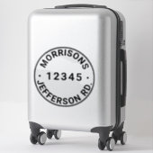 ごみカスタムごみリサイクルのビンのアドレス番号 シール (スーツケース)