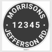 ごみカスタムごみリサイクルのビンのアドレス番号 シール (シート)