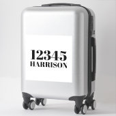 ごみカスタムごみリサイクルのビンのアドレス番号 シール (スーツケース)