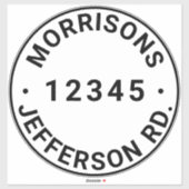 ごみカスタムごみリサイクルのビンのアドレス番号 シール (シート)