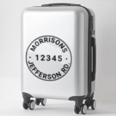 ごみカスタムごみリサイクルのビンのアドレス番号 シール (スーツケース)