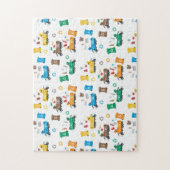 ごみカラフルトラックとビンのリサイクル ジグソーパズル (縦)