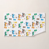 ごみカラフルトラックとビンのリサイクル バスタオルセット (ハンドタオル)