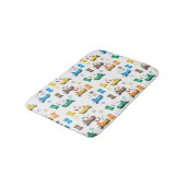 ごみカラフルトラックとビンのリサイクル バスマット (アングル)